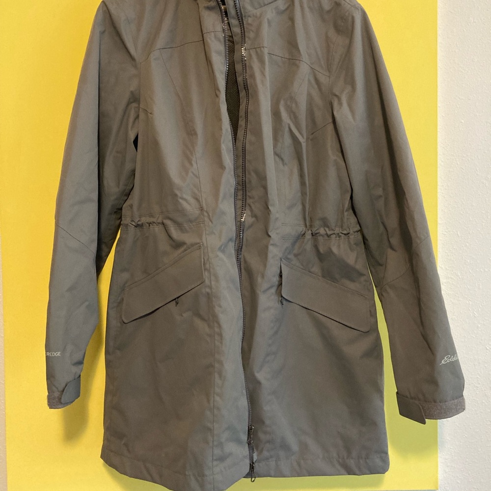 NWOT Eddie Bauer grey trench rain coat